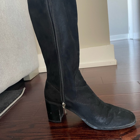 Zara Suede Thigh boots 7.5 - Picture 3 of 4